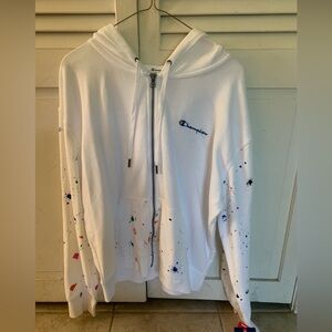 Champion xl new with tags splatter paint hoodie.